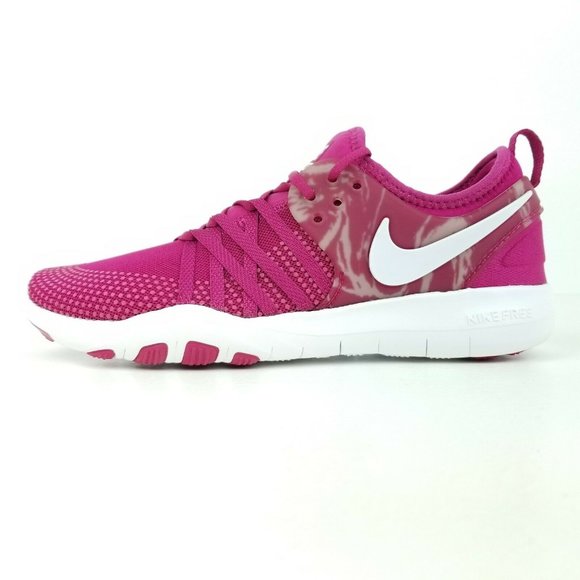 Nike Free Tr 7 Women's Running Shoes Fuchsia Pink White 904651-601 Sizes 7-9 - Picture 5 of 8